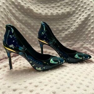Blue butterfly Ted Baker London heels.